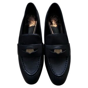 ❤️Vince Camuto Black Leather Loafers Slip-On Penny Style Classic Work Shoe‎